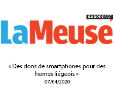 « Des dons de smartphones pour des homes liégeois» (07/04/2020)