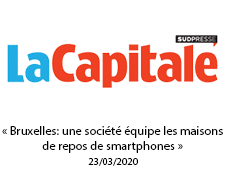 « Bruxelles: une société équipe les maisons de repos de smartphones » (23/03/2020) 
